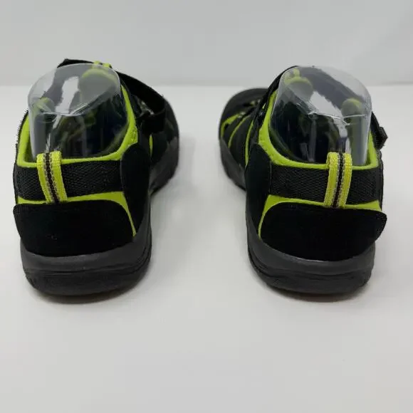 Keen Newport H2 Sandals Big Kids 6 Black Neon Green Hiking Sandals EUC - Picture 8 of 13